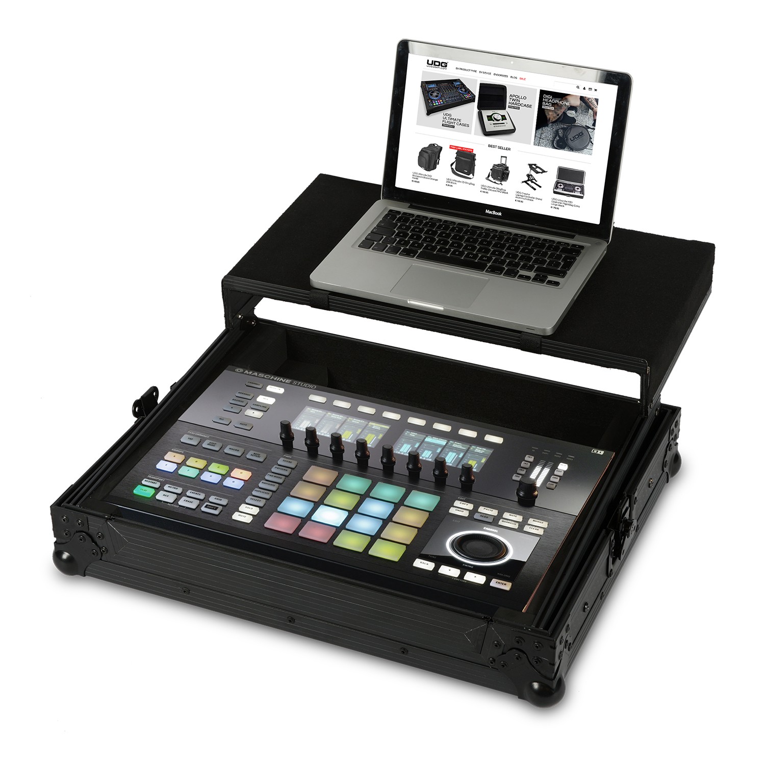 UDG Ultimate Flight Case NI Maschine Studio Black Plus (Laptop Shelf) -  Shop l Ultimate DJ Gear l UDG Gear l Stanton DJ l Technics DJ l Crane  Hardware l AIAIAI l
